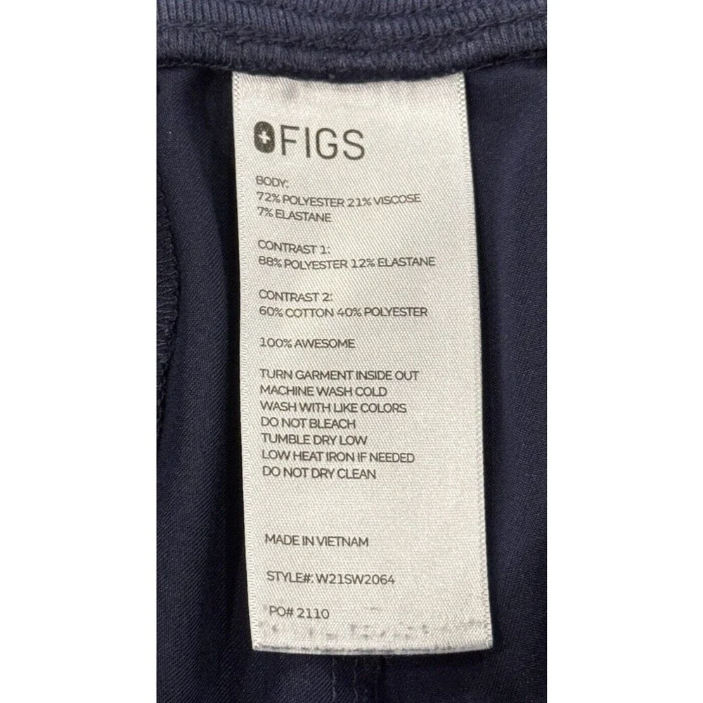 FIGS Mens Zamora Scrub Pant Blue Sz M Jogger Cargo Pockets Hospital Lab Work